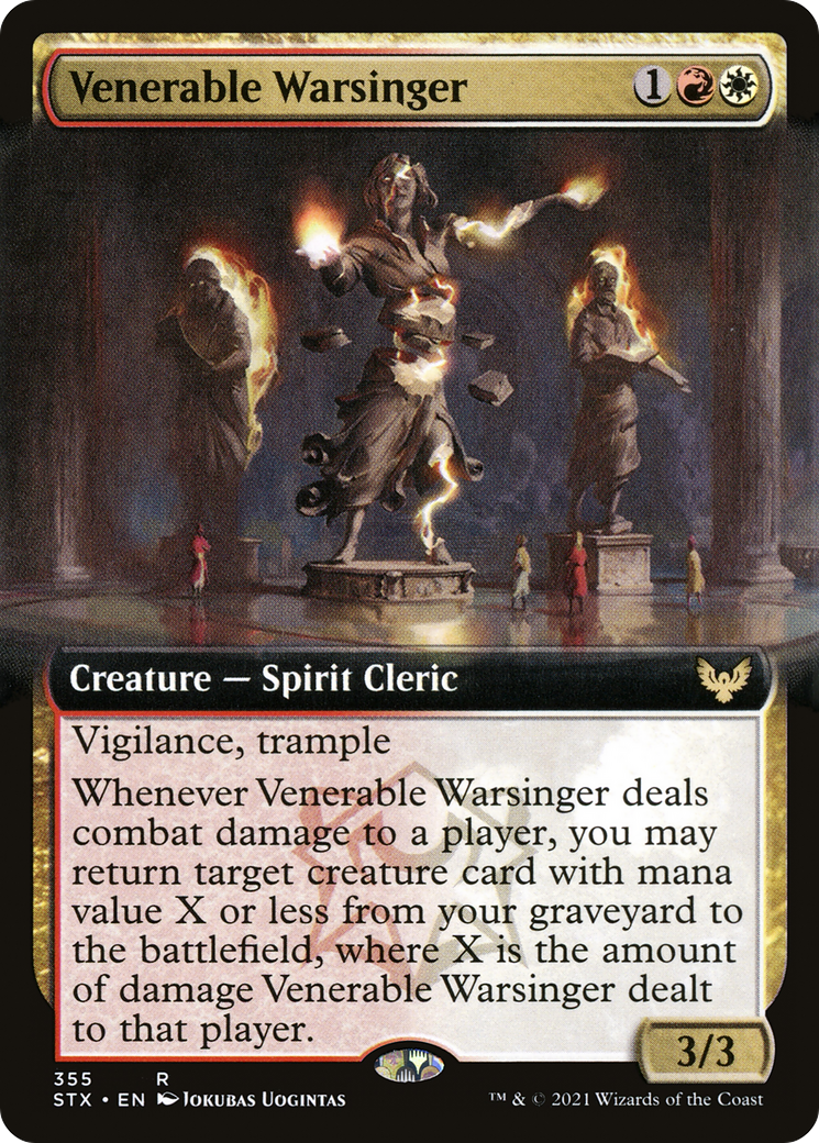 Venerable Warsinger (STX-355) - [Strixhaven: School of Mages]: (Extended Art) Foil