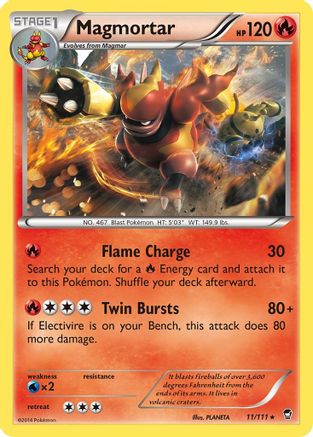 Magmortar (11/111) [XY : Poings furieux] 