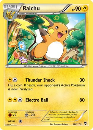 Raichu 28/111 - [XY  Furious Fists]