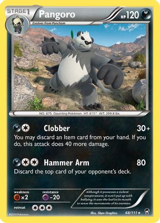 Pangoro (68/111) [XY: Furious Fists]