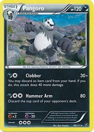 Pangoro (68/111) (Thème Deck exclusif) [XY : Furious Fists] 