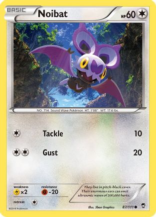 Noibat (87/111) [XY : Poings furieux] 