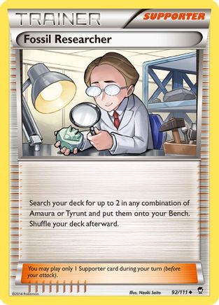 Fossil Researcher 92/111 - [XY  Furious Fists]