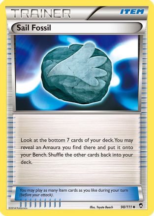 Sail Fossil 98/111 - [XY  Furious Fists]