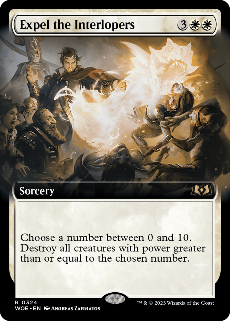 Expel the Interlopers (Extended Art) (WOE-324) - [Wilds of Eldraine]: (Extended Art) Foil