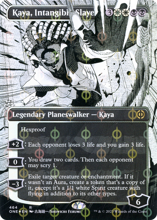 Kaya, Intangible Slayer (ONE-464) - [Phyrexia: All Will Be One]: (Showcase) (Borderless) Foil