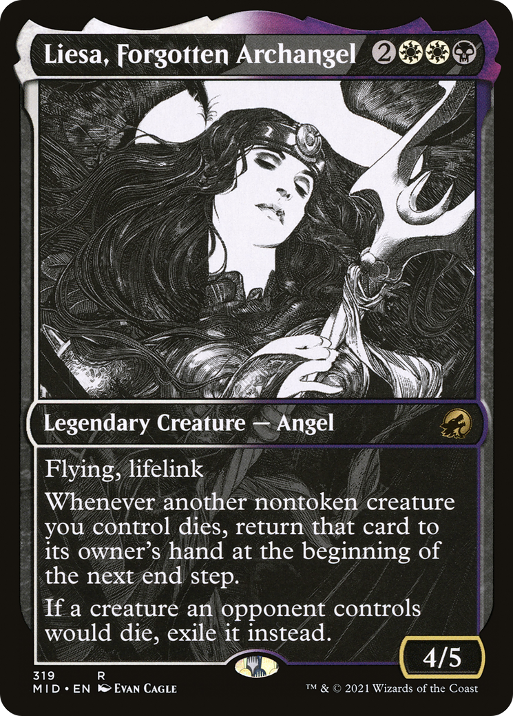 Liesa, Forgotten Archangel (Showcase) (MID-319) - [Innistrad: Midnight Hunt]: (Showcase)