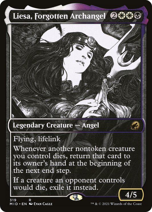 Liesa, Forgotten Archangel (Showcase) (MID-319) - [Innistrad: Midnight Hunt]: (Showcase)