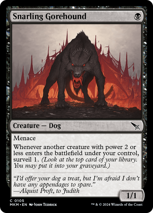Snarling Gorehound (MKM-105) - [Murders at Karlov Manor] Foil