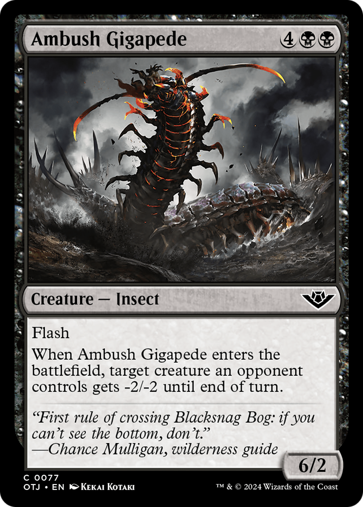 Ambush Gigapede (OTJ-077) - [Hors-la-loi de Thunder Junction] Foil 