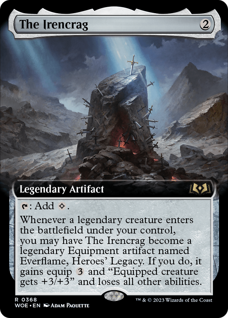 The Irencrag (Extended Art) (WOE-368) - [Wilds of Eldraine]: (Extended Art) Foil