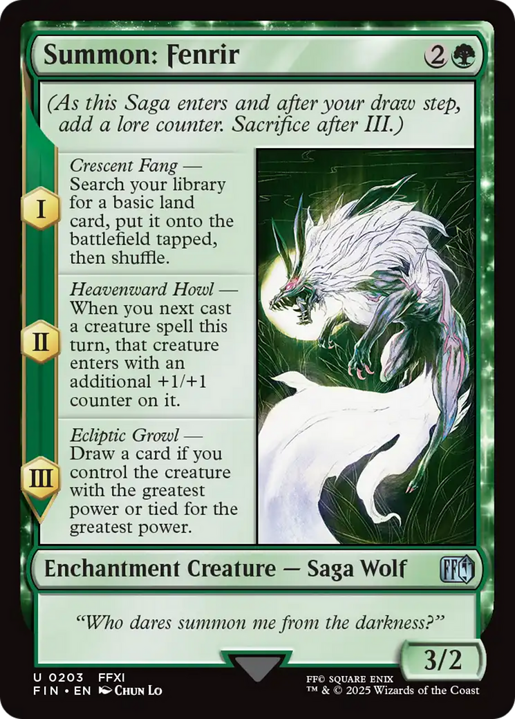 Summon: Fenrir (FIN-203) - [FINAL FANTASY]: (enchantment)