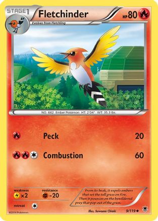 Fletchinder (9/119) [XY : Forces fantômes] 