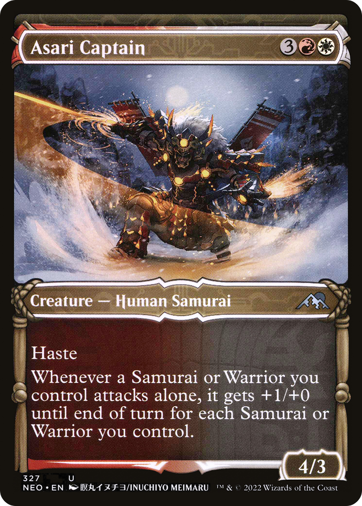 Asari Captain (NEO-327) - [Kamigawa: Neon Dynasty]: (Showcase) Foil
