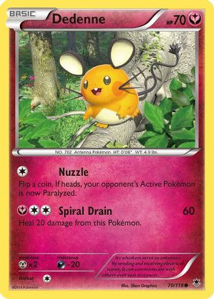 Dedenne (70/119) [XY : Forces Fantômes] 