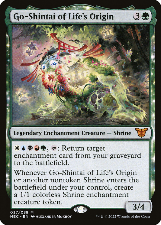 Go-Shintai of Life's Origin (NEC-037) - [Neon Dynasty Commander]: (enchantment)