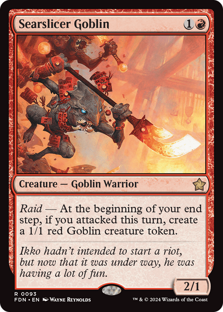 Searslicer Goblin (FDN-093) - [Foundations] Foil