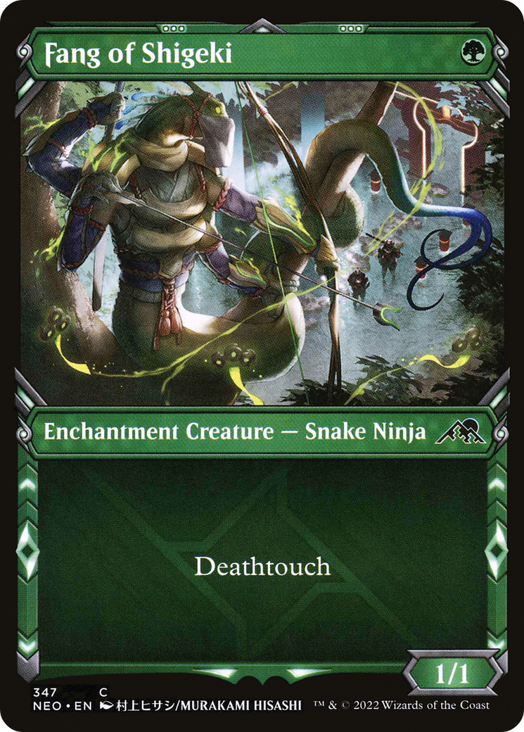 Fang of Shigeki (NEO-347) - [Kamigawa: Neon Dynasty]: (Showcase) Foil