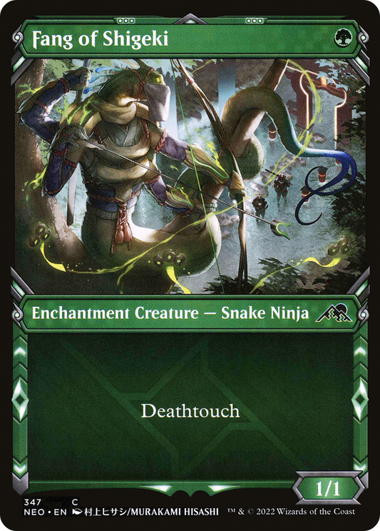 Fang of Shigeki (NEO-347) - [Kamigawa: Neon Dynasty]: (Showcase) Foil