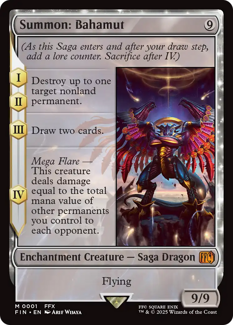 Summon: Bahamut (FIN-001) - [FINAL FANTASY]: (enchantment) Foil