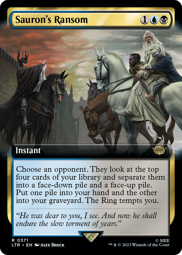 Sauron's Ransom (LTR-371) - [The Lord of the Rings: Tales of Middle-earth]: (Extended Art) Foil