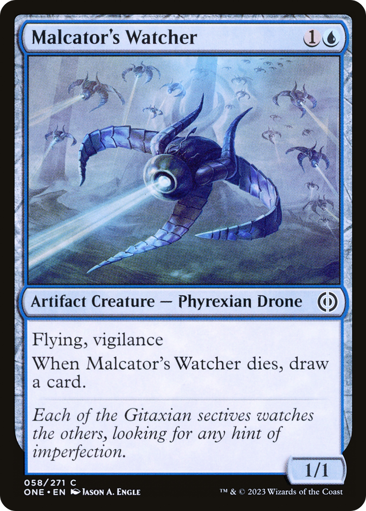 Malcator's Watcher (ONE-058) - [Phyrexia: All Will Be One] Foil