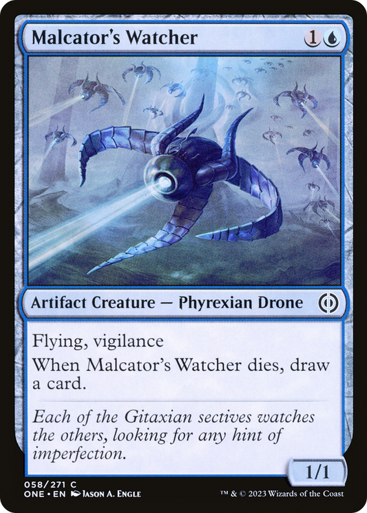 Malcator's Watcher (ONE-058) - [Phyrexia: All Will Be One] Foil