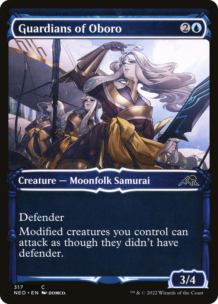 Guardians of Oboro (NEO-317) - [Kamigawa: Neon Dynasty]: (Showcase) Foil