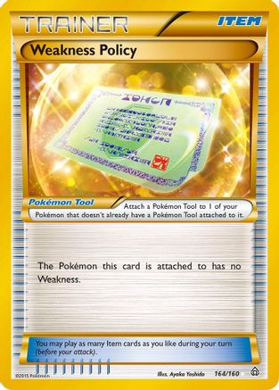 Weakness Policy (164 Secret Rare)/160 - [XY  Primal Clash] Holofoil