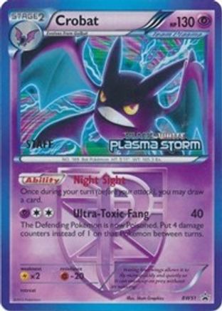 Crobat - BW51 (Team Plasma) (Prerelease) [Staff] - [Black and White Promos] Holofoil