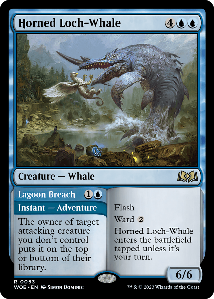 Horned Loch-Whale (WOE-053) - [Wilds of Eldraine]
