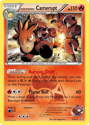 Camerupt de la Team Magma (2/34) [XY : Double Crise] 