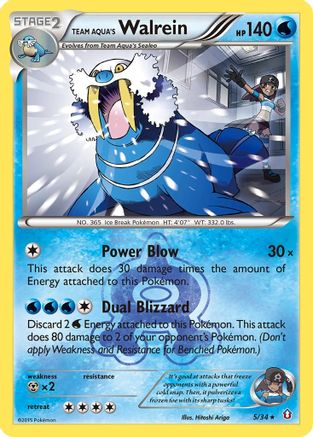 Team Aqua's Walrein (5/34) [XY: Double Crisis]