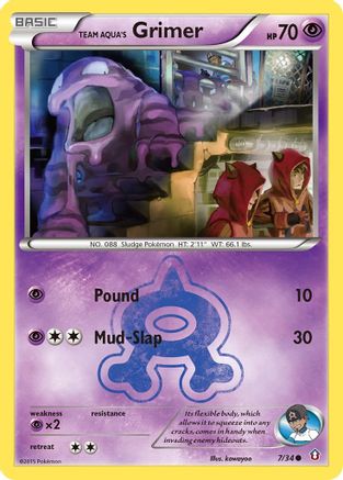 Team Aqua's Grimer (7/34) [XY: Double Crisis]