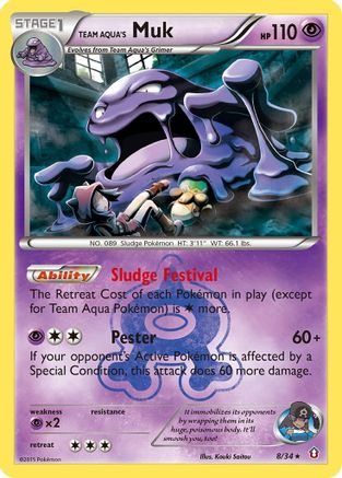 Muk de l'équipe Aqua (8/34) [XY : Double Crise] 