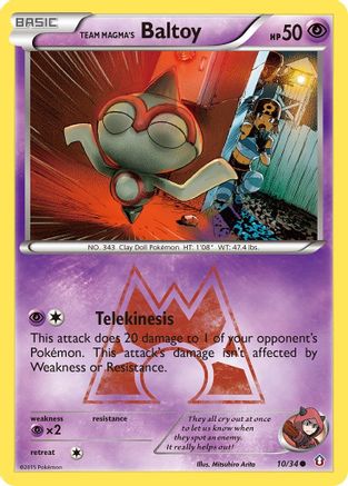 Team Magma's Baltoy (10/34) [XY: Double Crisis]