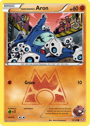 Aron de la Team Magma (12/34) [XY : Double Crise] 