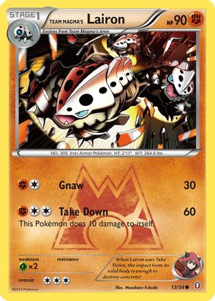 Team Magma's Lairon (13/34) [XY: Double Crisis]