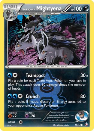 Mightyena de l'équipe Aqua (18/34) [XY : Double Crise] 