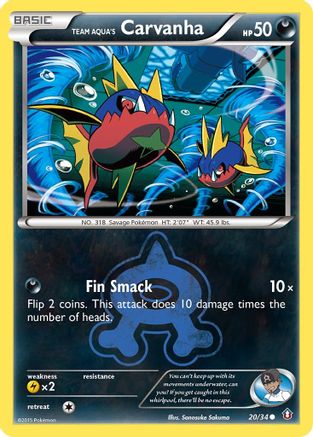 Team Aqua's Carvanha (20/34) [XY: Double Crisis]