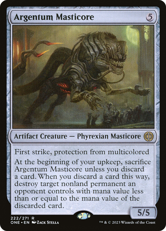 Argentum Masticore (ONE-222) - [Phyrexia: All Will Be One] Foil