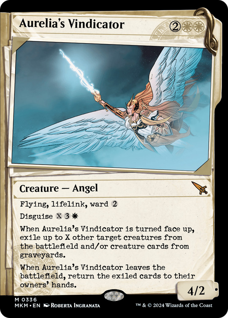 Aurelia's Vindicator (MKM-336) - [Murders at Karlov Manor]: (Showcase) Foil