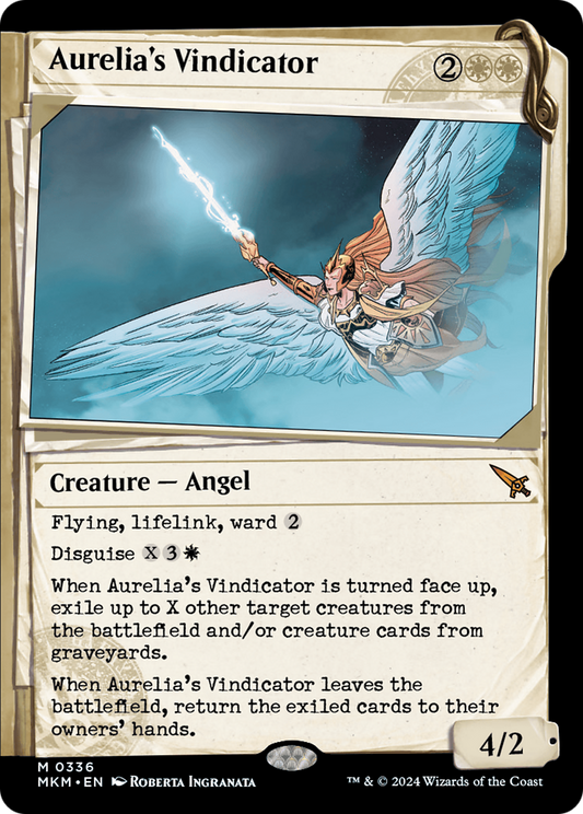 Aurelia's Vindicator (MKM-336) - [Murders at Karlov Manor]: (Showcase) Foil