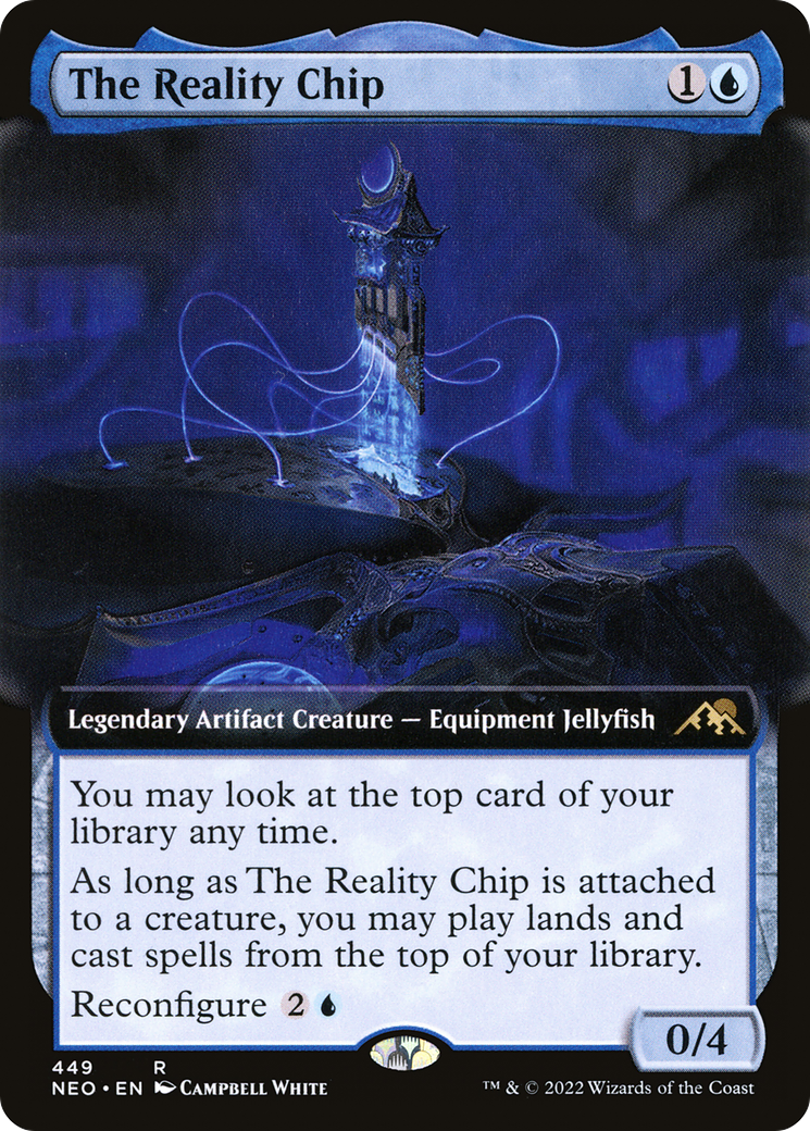 The Reality Chip (NEO-449) - [Kamigawa: Neon Dynasty]: (Extended Art)