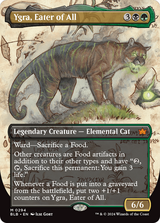 Ygra, Eater of All (BLB-294) - [Bloomburrow]: (Showcase) (Borderless)