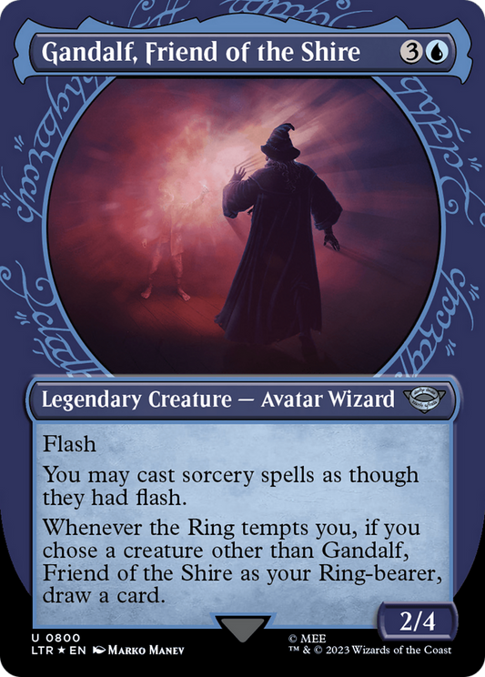 Gandalf, Friend of the Shire (LTR-800) - [The Lord of the Rings: Tales of Middle-earth]: (Showcase) (Borderless) Foil