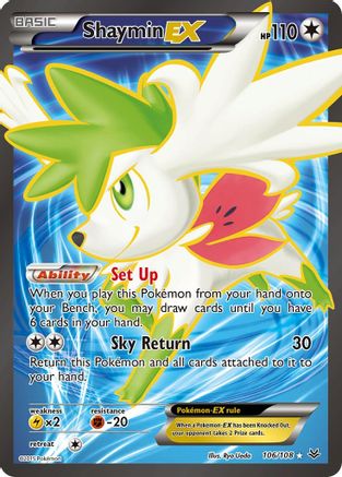 Shaymin EX (106 Full Art) 106/108 - [XY  Roaring Skies] Holofoil