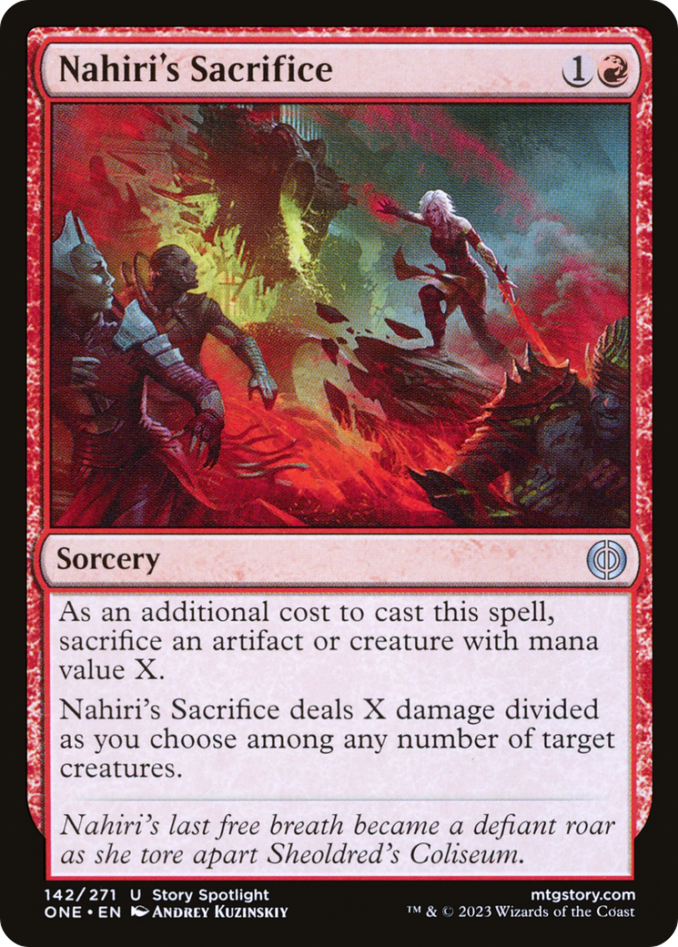 Nahiri's Sacrifice (ONE-142) - [Phyrexia: All Will Be One]