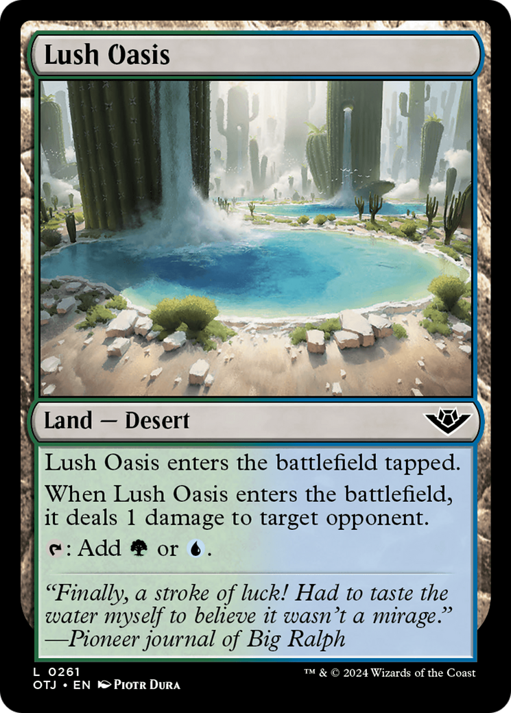 Oasis luxuriante (OTJ-261) - [Hors-la-loi de Thunder Junction] Feuille 