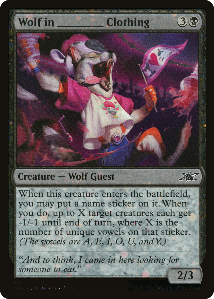 Wolf in _____ Clothing (UNF-381) - [Unfinity] Foil